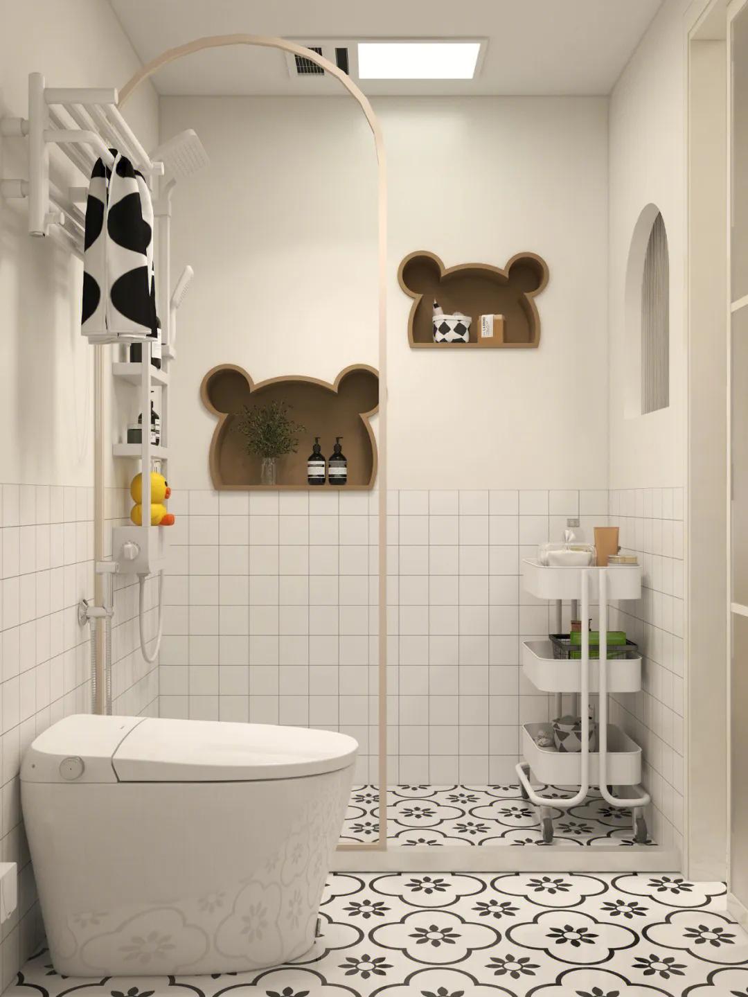 卫生间3色效果图,30款卫生间干区效果图