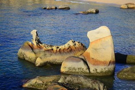 江门那琴半岛地质海洋公园秋冬季,江门那琴半岛看日落