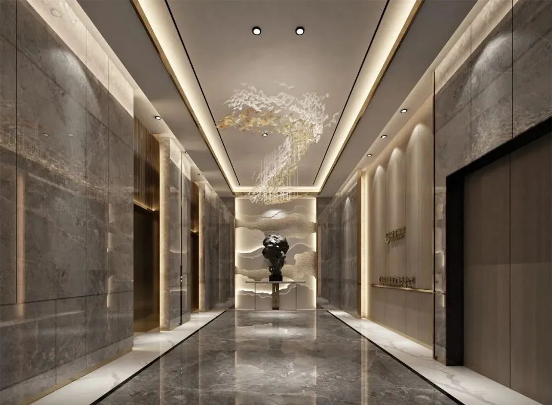 这就是5星级酒店，必须用大理石装修电梯的原因