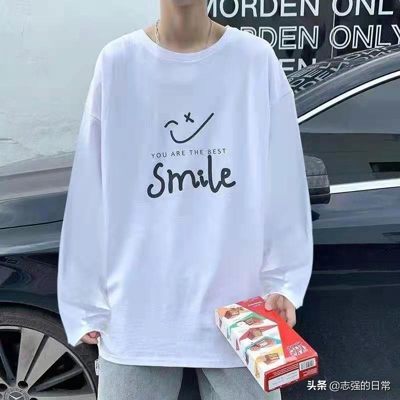 2022春秋长袖t恤时髦打底衫,港风修身内搭长袖打底衫