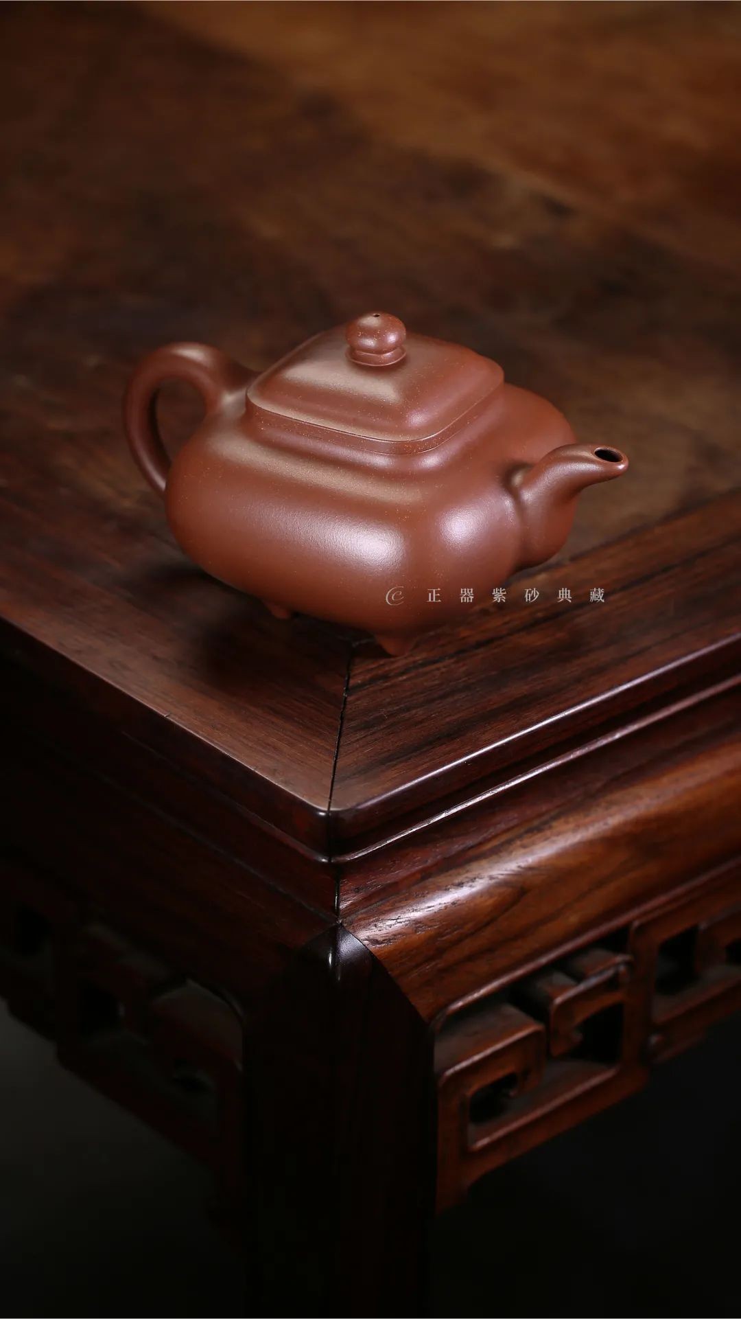 紫砂壶四方传炉全手工,正器紫砂壶宜兴