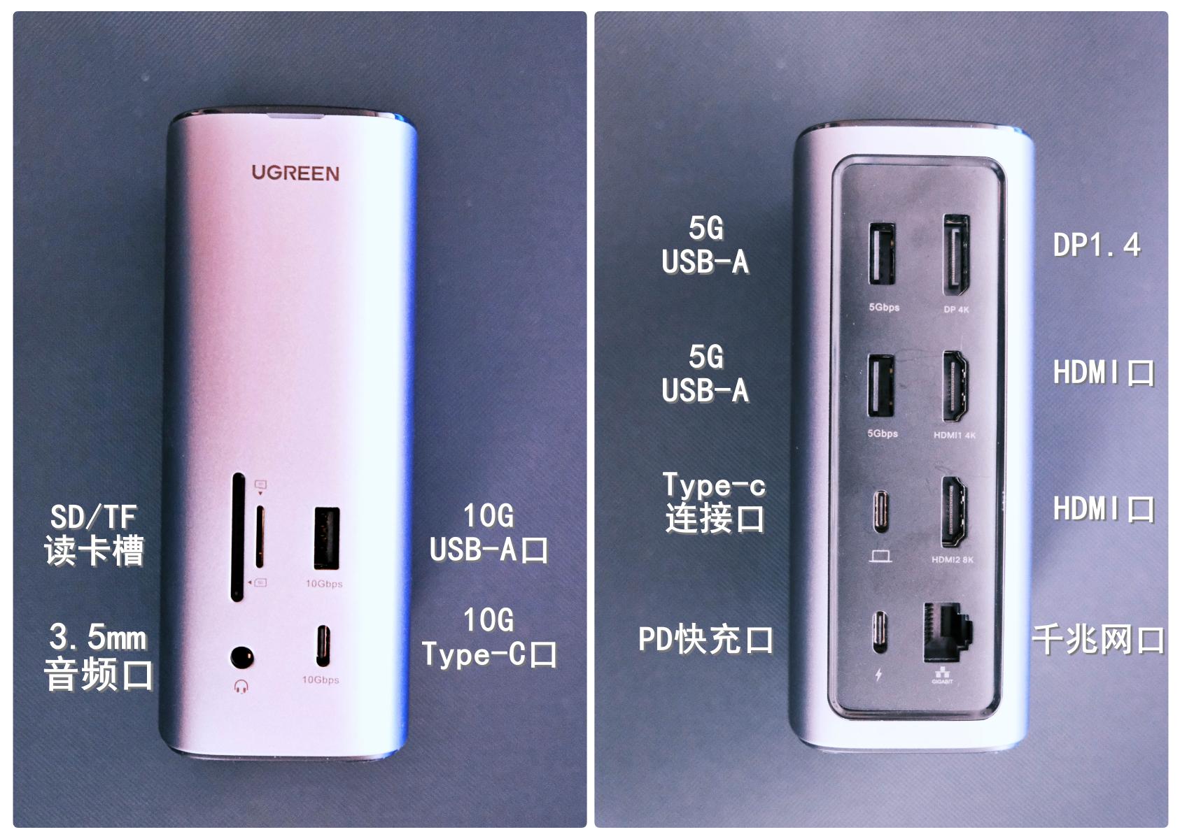 笔记本接口扩展坞绿联,笔记本用几合一扩展坞