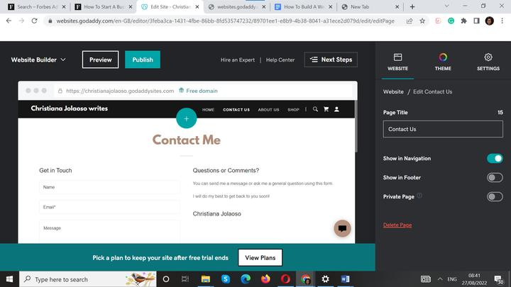 教你使用GoDaddy创建网站（保姆级教程）