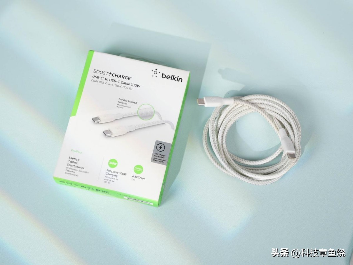 mac充电线原装快充,苹果充电线用贝尔金