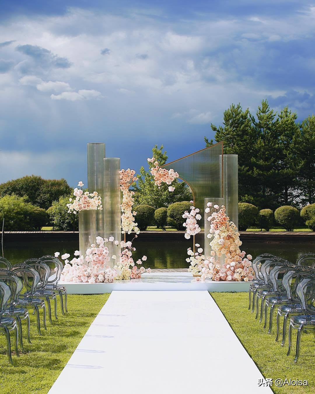 户外低成本婚礼现场布置,户外简单婚礼场地设计