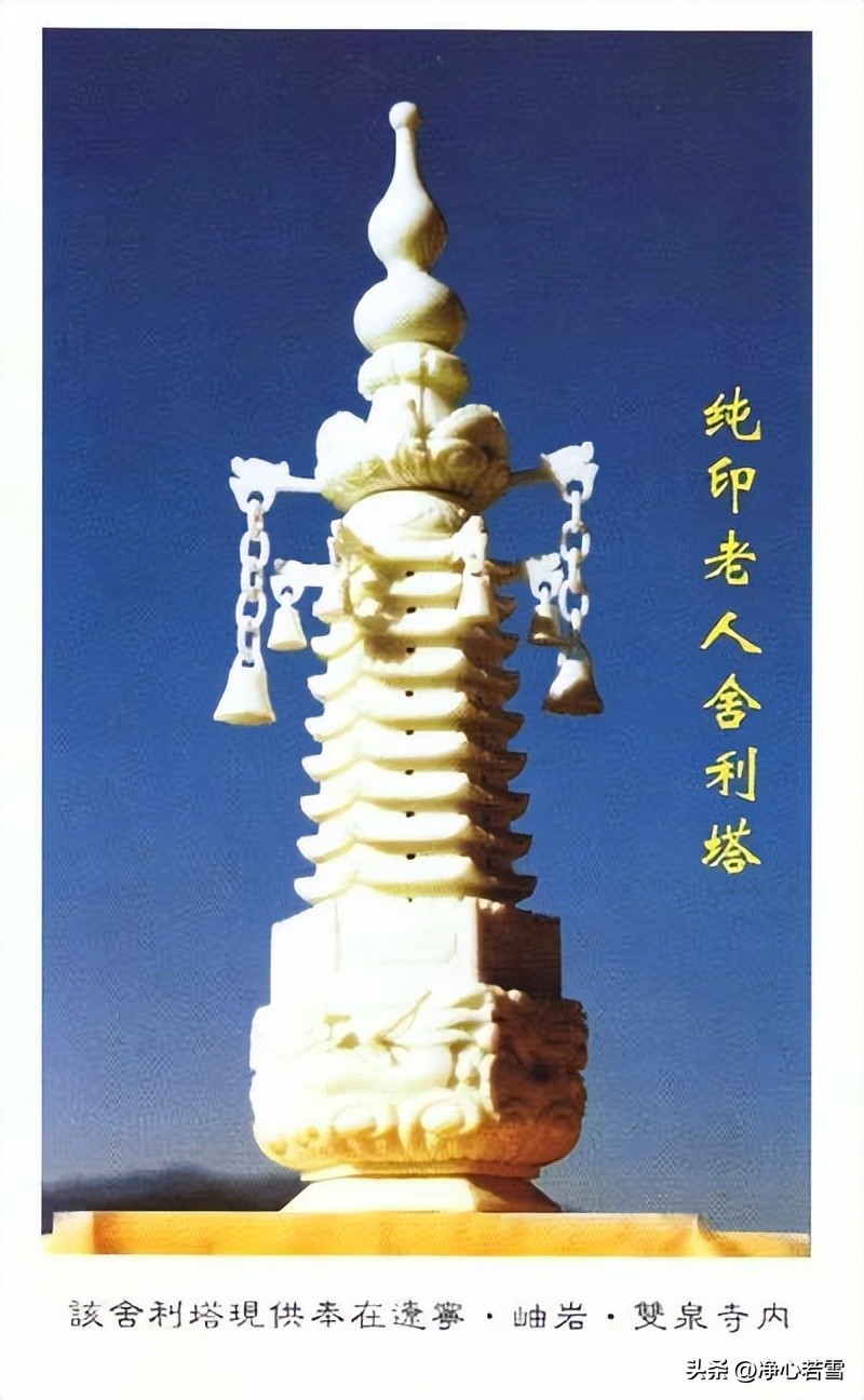 高僧圆寂的108颗舍利子,纯印老人舍利存放地