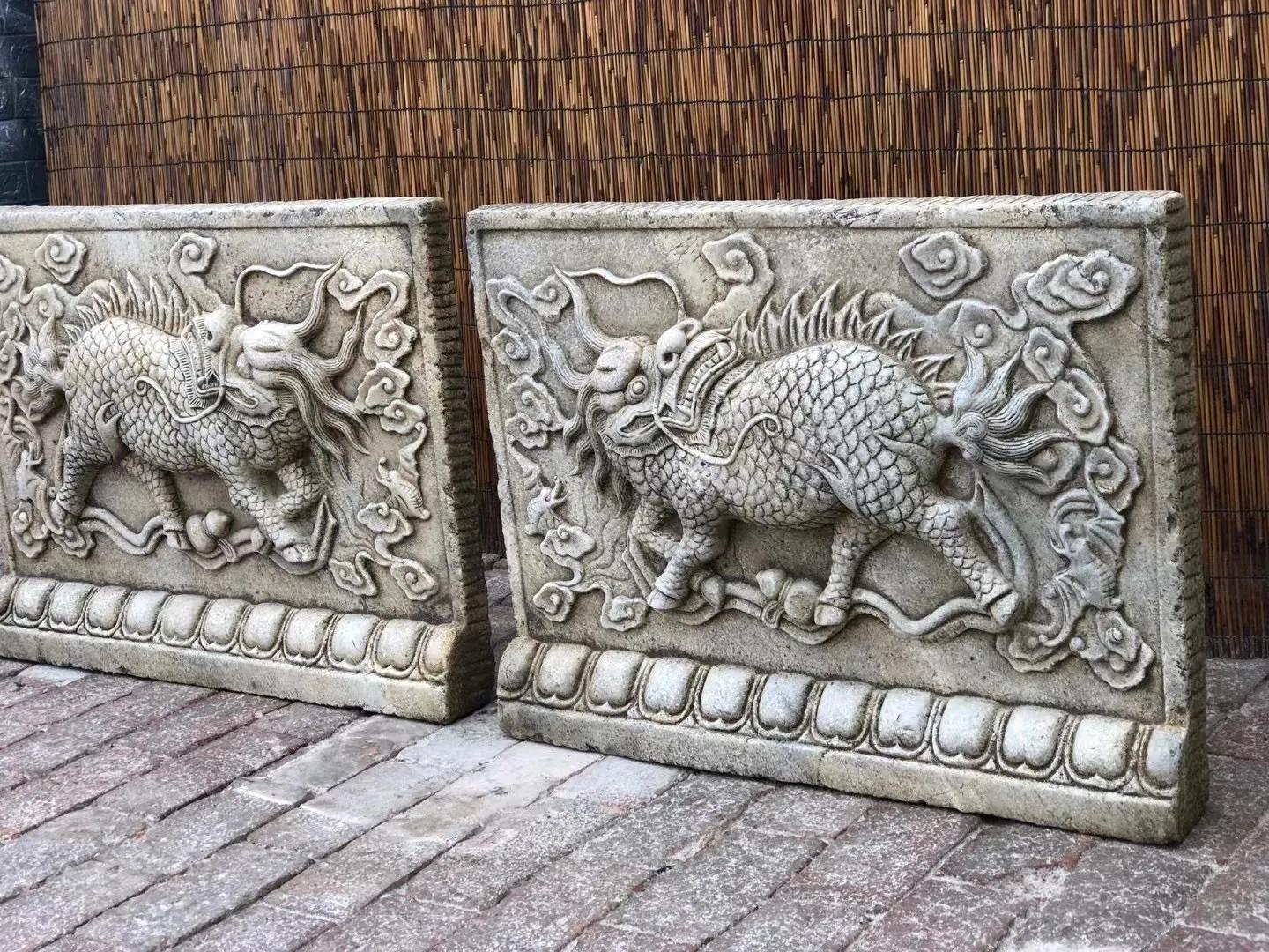 汉白玉瑞兽麒麟,汉白玉麒麟祥云