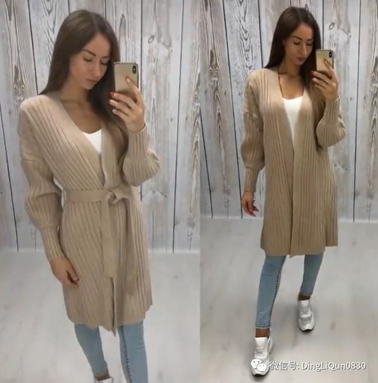 创意洋气针织开衫,针织外搭开衫中长款高档