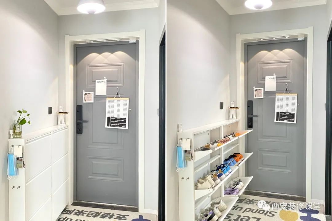 小户型鞋柜做在哪里最合适,进门鞋柜小点的