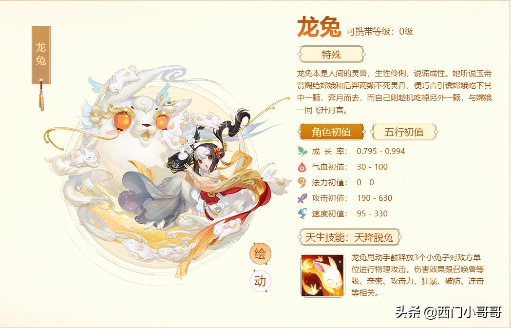 大话手游最实用的珍稀神兽,大话西游鎏金宝鉴召唤兽