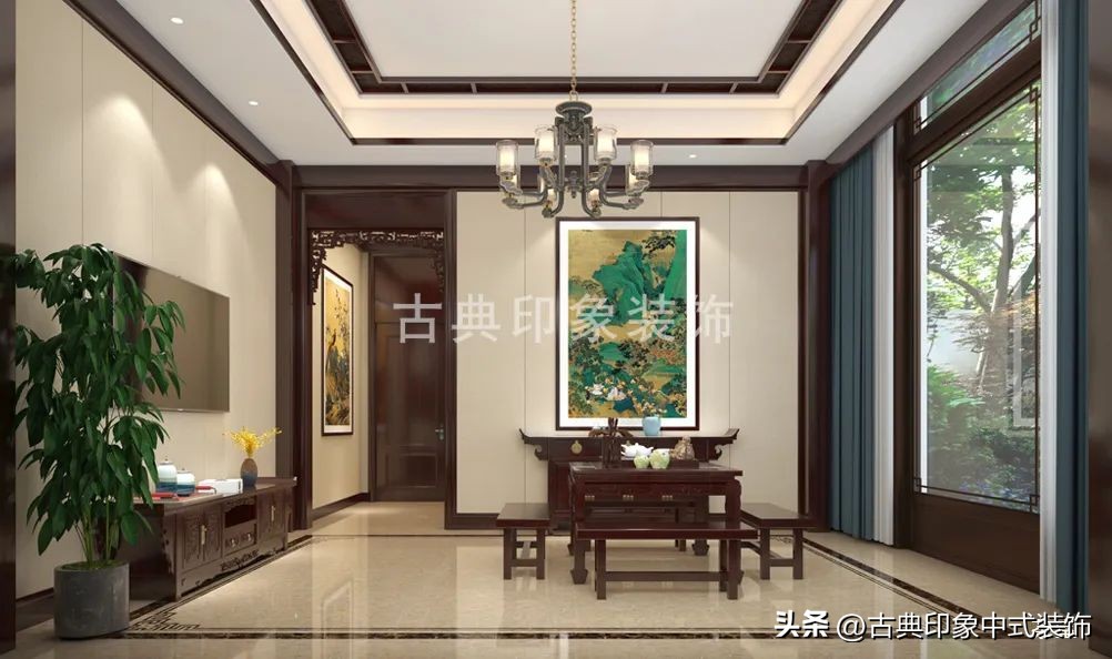 江南风格室内装修设计会所,中式园林会所效果图