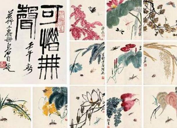齐白石的十大名画图片,齐白石最贵的八幅画
