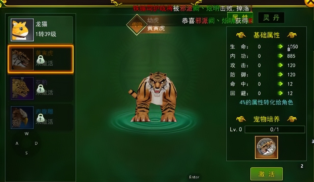 网游热血江湖宠物,热血江湖宠物银狼