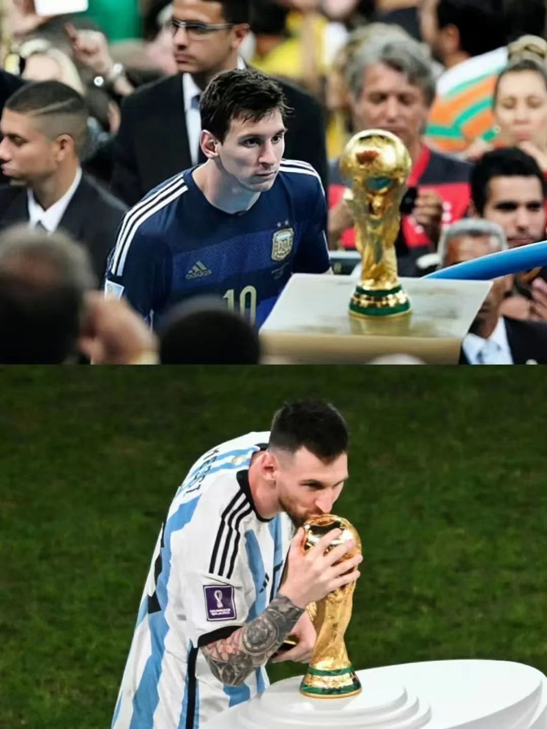 梅西捧得大力神杯,梅西捧起大力神杯会怎样