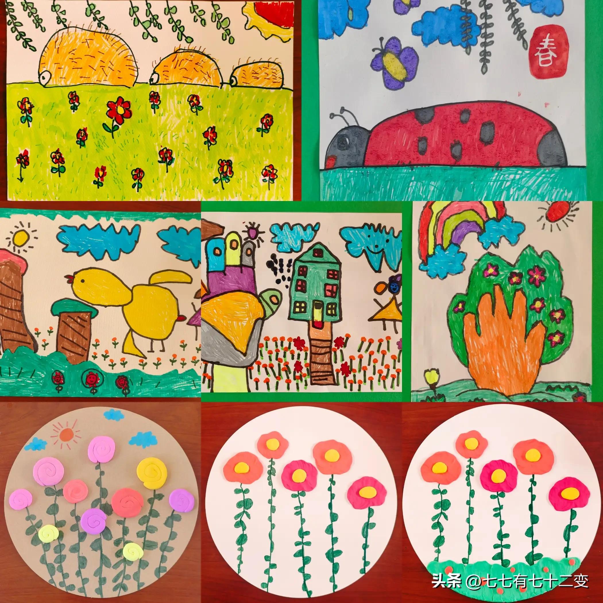 关于春天的画小学一年级图片,一年级小朋友春天的图画