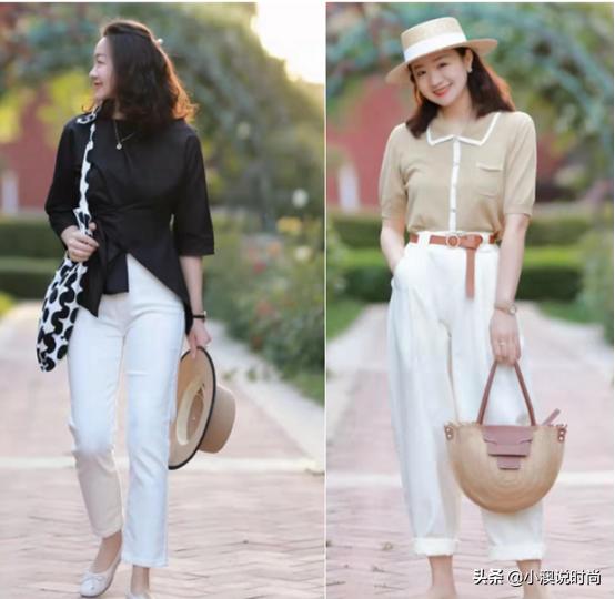 今夏超火的白裤子,究竟搭玛丽珍鞋还是小白鞋?穿对就很时髦