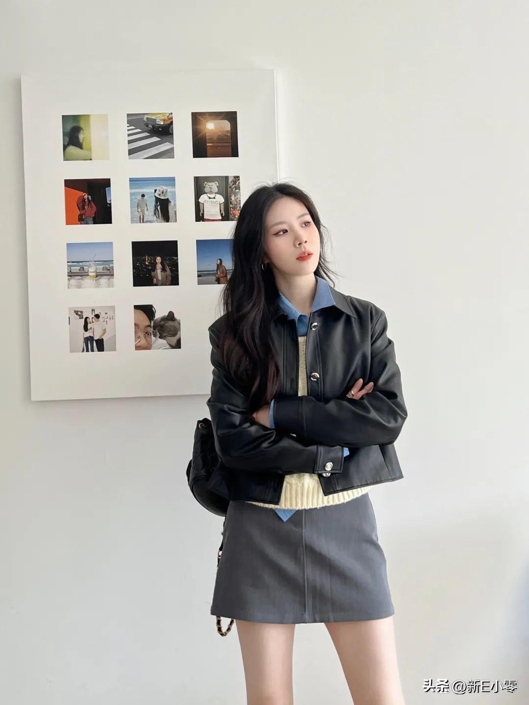 早春oversize皮衣,春装大码外套胖mm早春皮衣