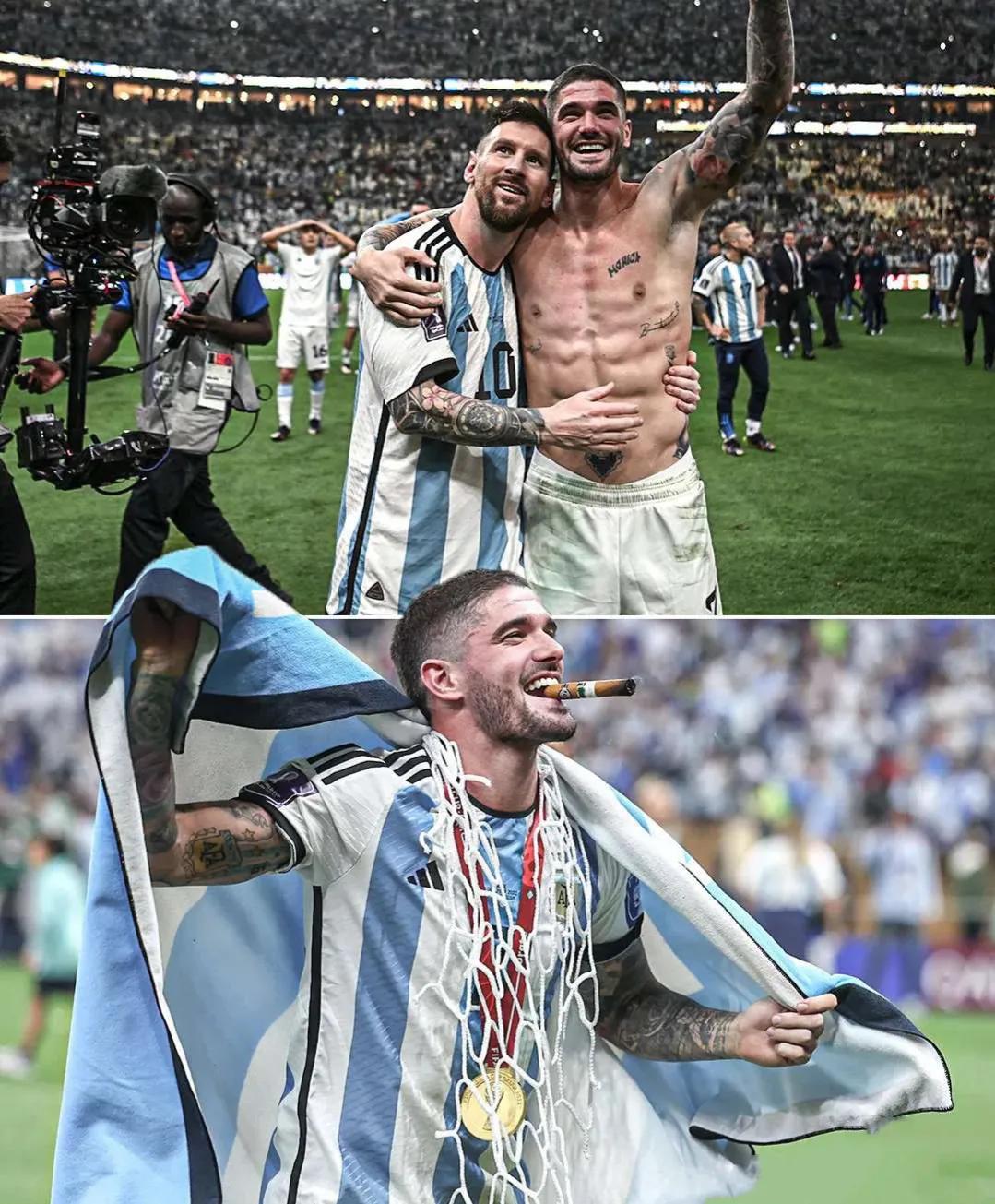 梅西的带刀侍卫德保罗身价,梅西晒与德保罗同框训练照