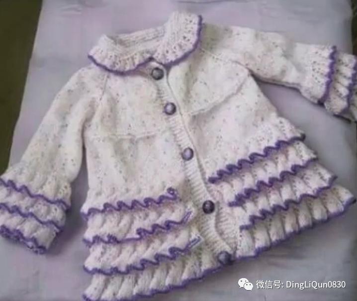 最新款女童开衫毛衣编织图片,针织洋气儿童毛衣