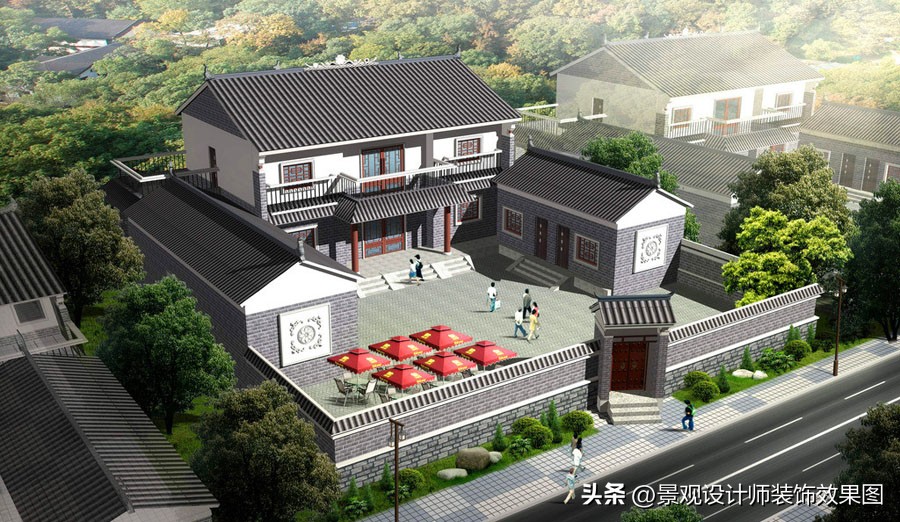 农家乐设计田园风,农家乐饭店设计案例效果图