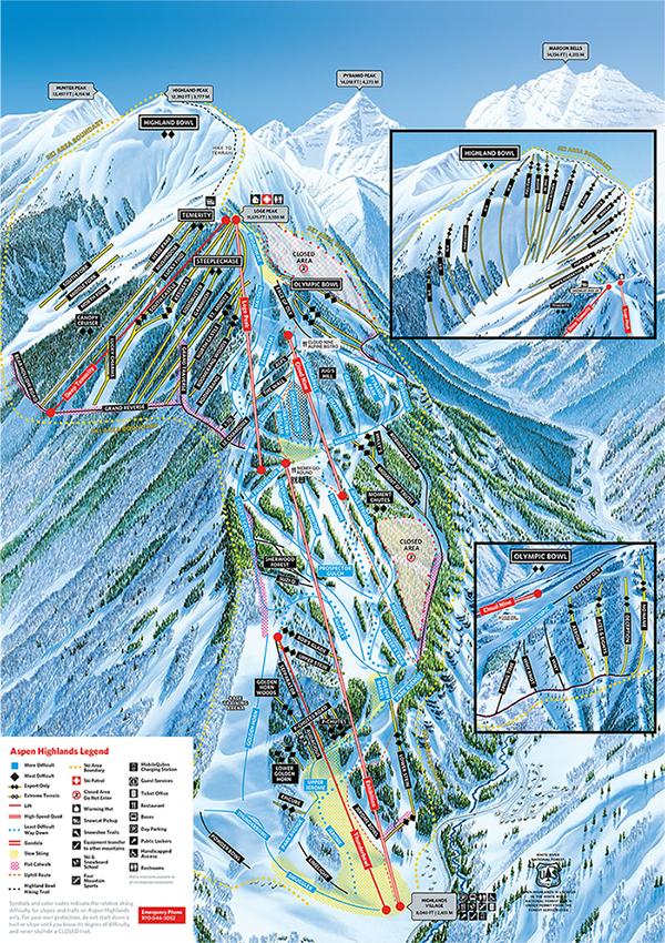 美国的滑雪胜地阿斯本,美国阿斯本雪堆山滑雪村