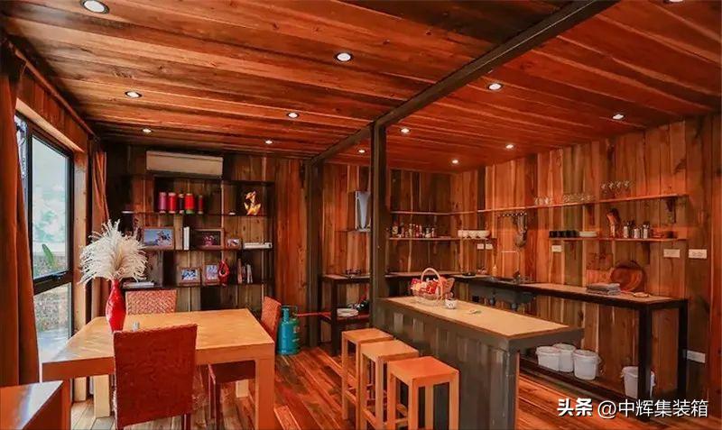 集装箱全景落地窗民宿,组合式集装箱民宿