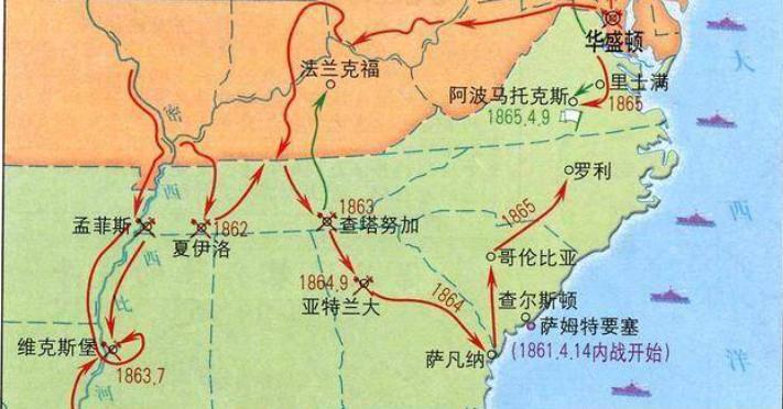 葛底斯堡战役进攻路线图,葛底斯堡南北战役