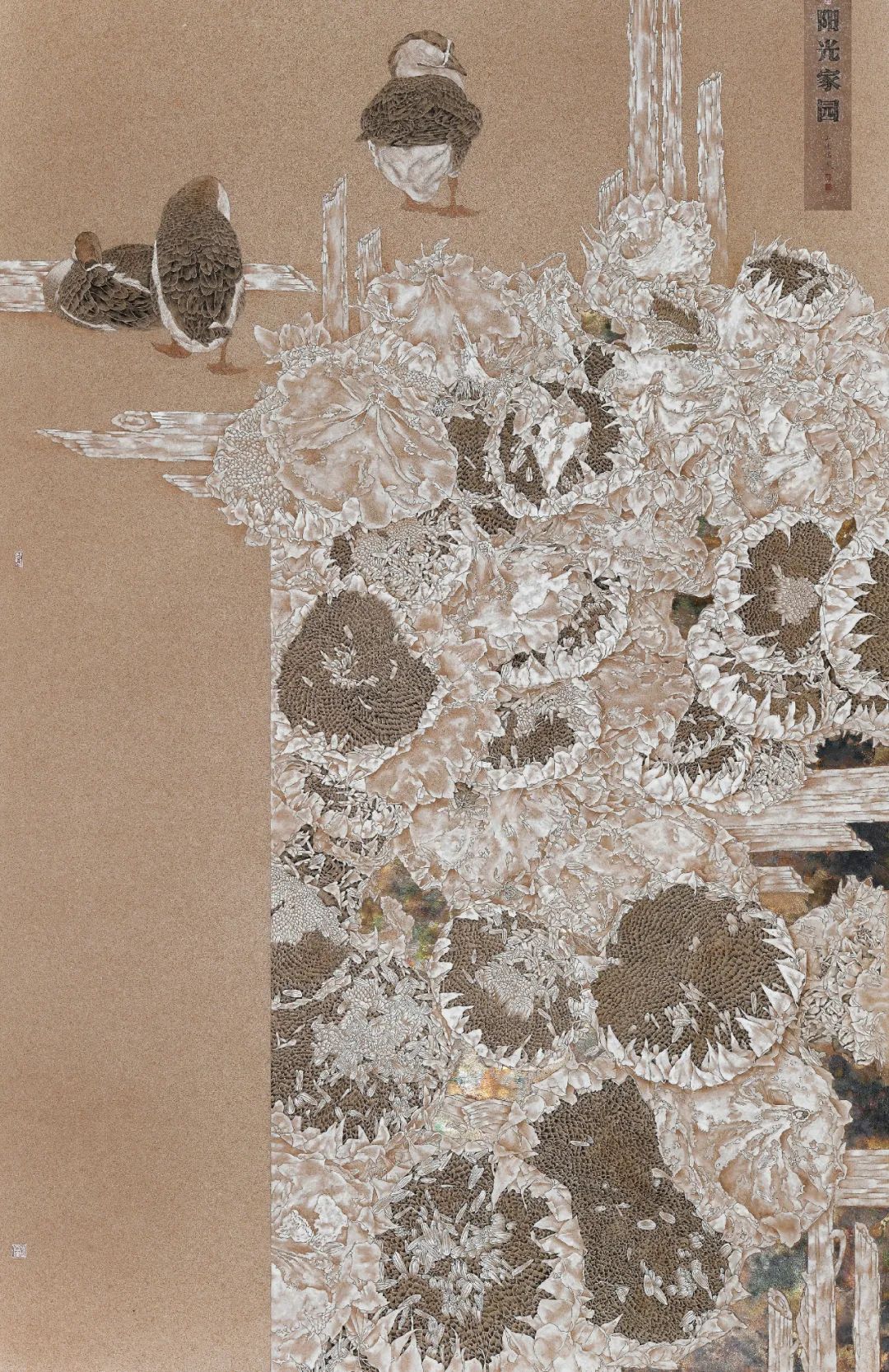 勾线画色彩,好的工笔画白描勾线画