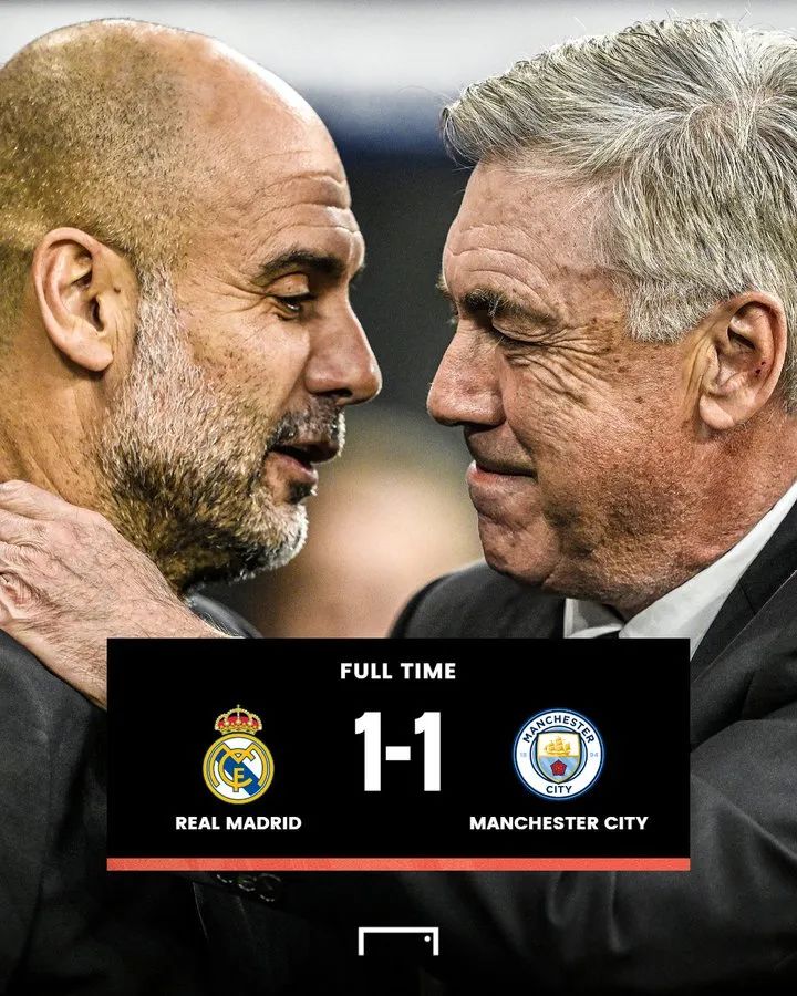欧冠十六强焦点战皇马迎战曼城,今晚曼城vs皇马打平有加时吗