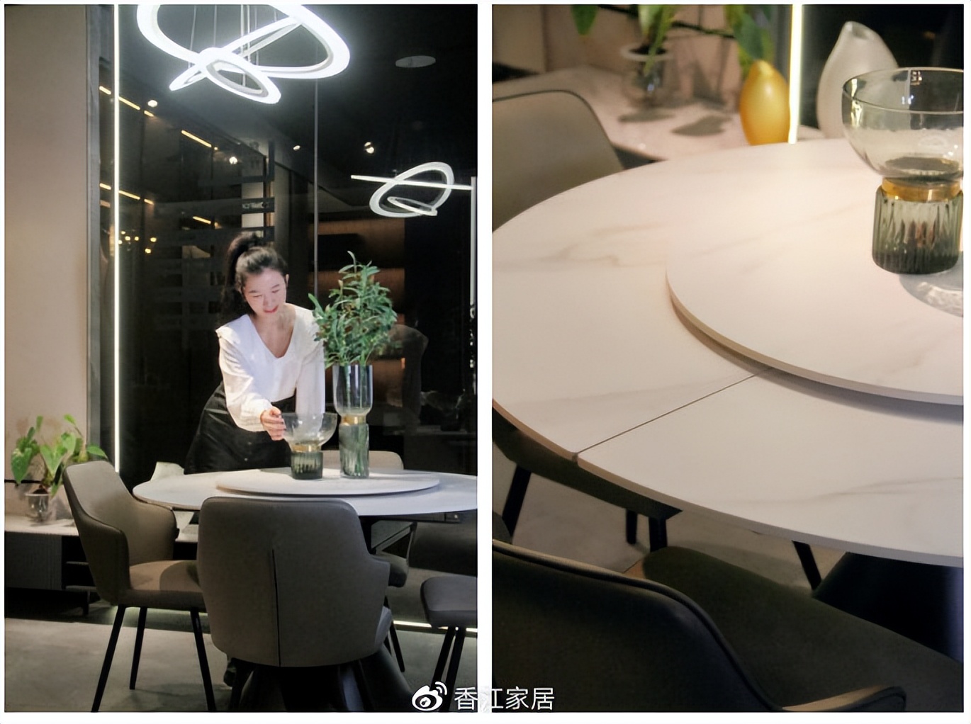 高颜值转盘餐桌家用加热,最流行实用的餐桌