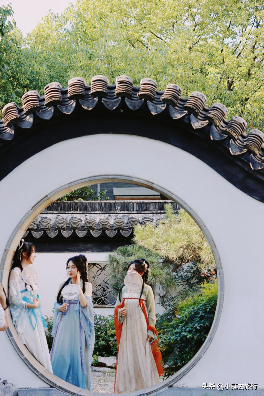 南京瞻园汉服摄影,南京瞻园园林山水布局