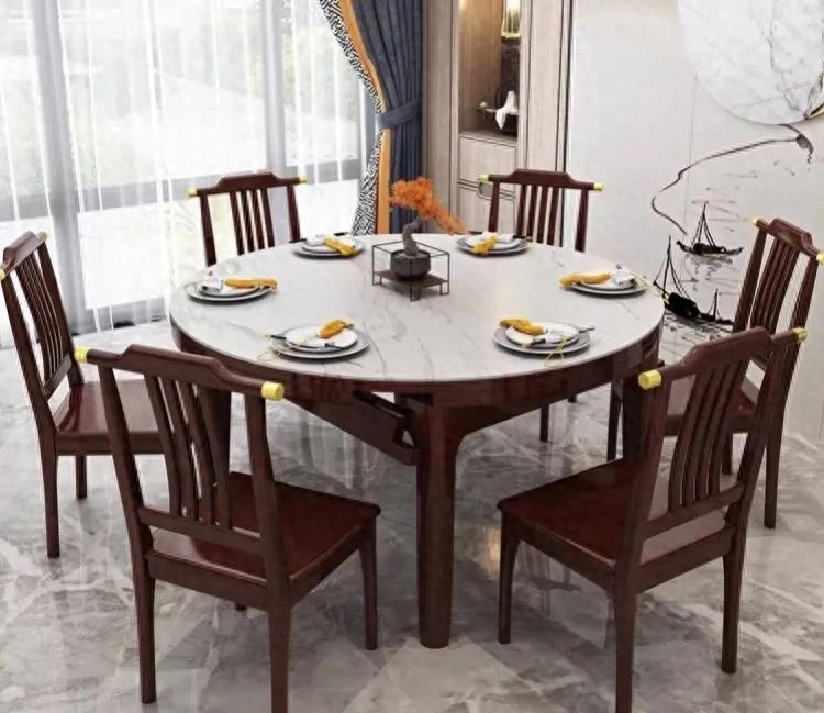 实木餐桌新中式桌旗,新中式实木大板餐桌