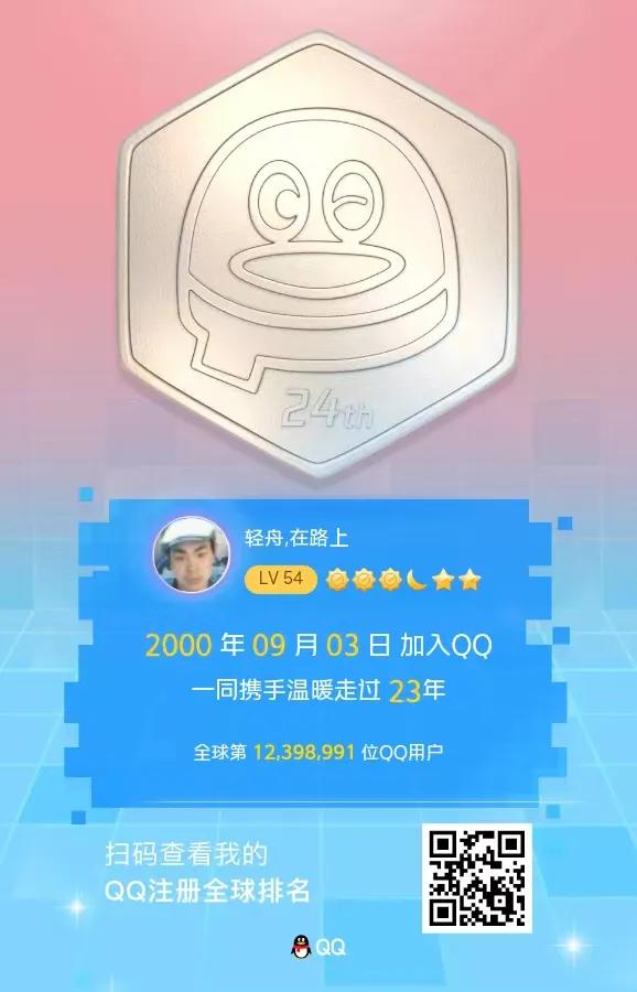 你还记得你的qq注册多少年了吗,你们的qq当年是谁申请的