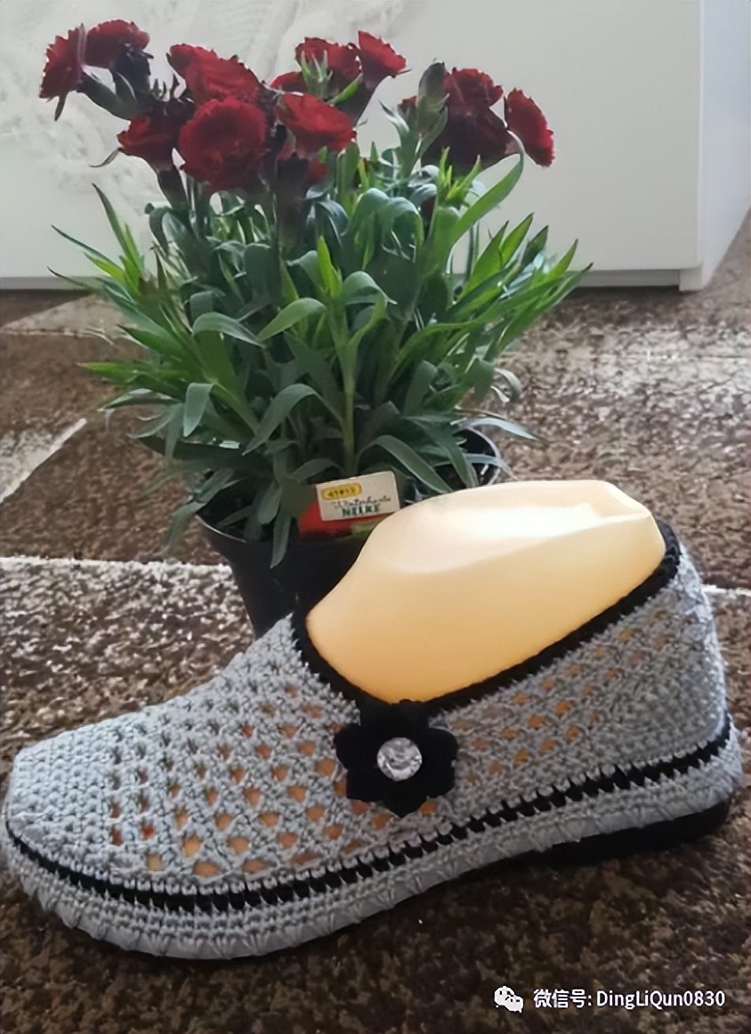 最简单的钩针编织鞋子,针织毛线鞋图案大全