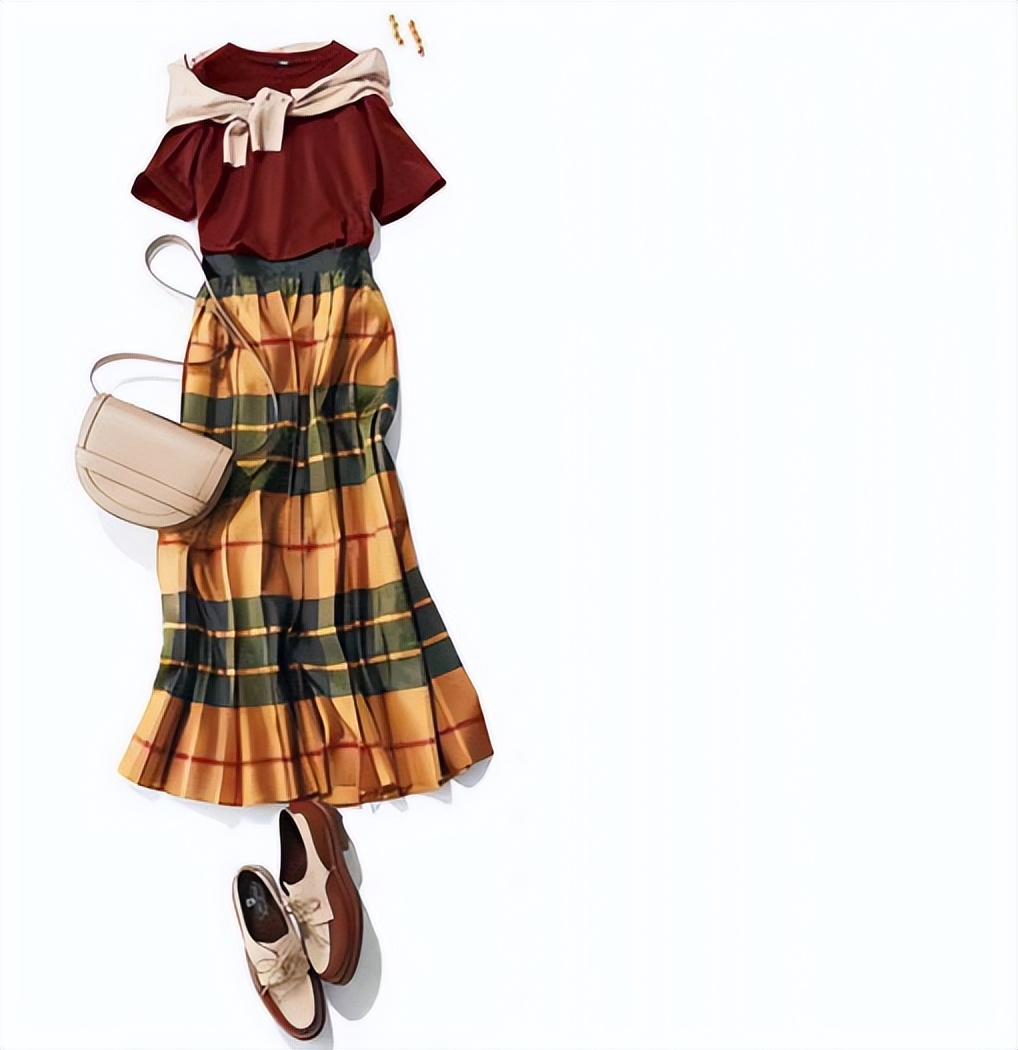 半裙穿搭参考,一件下身半裙搞定多种风格穿搭