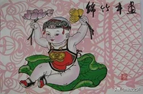 百福年画墙贴画客厅,展现新年气息的年画