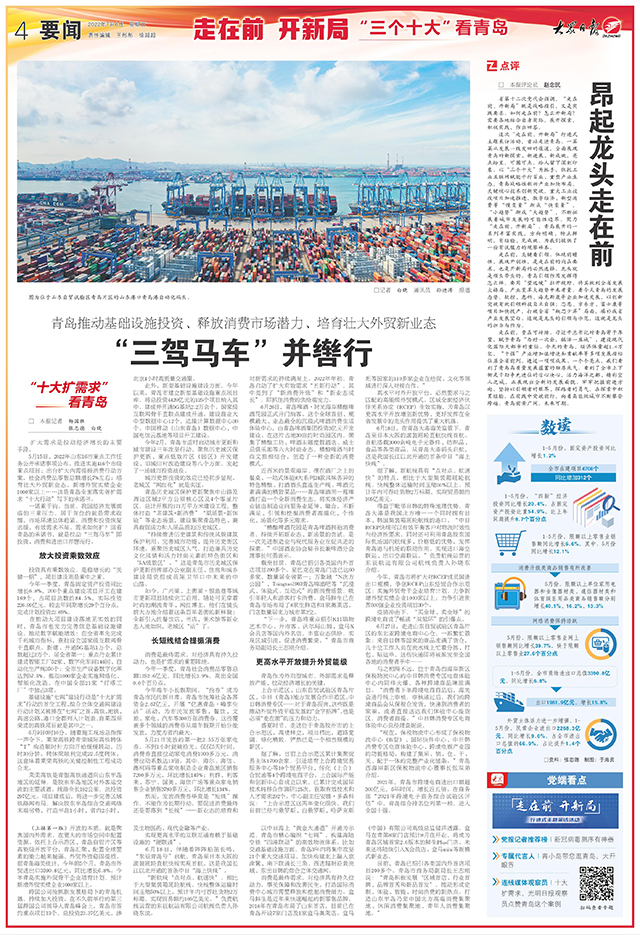 走在前开新局｜大报重磅！“三个十大”看青岛