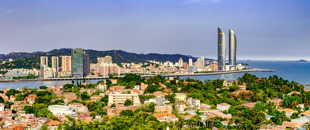 厦门第一座海滨城市,厦门沿海城市全景