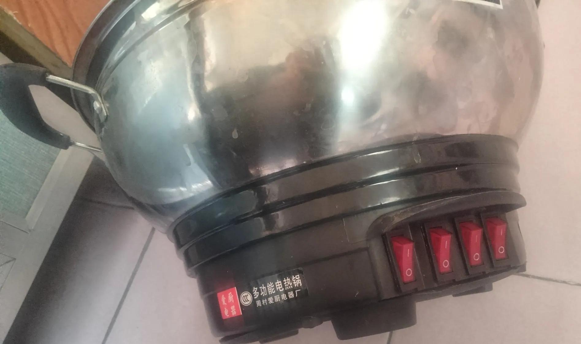 多功能电加热锅开关怎么接,带灯的多功能电热锅接线图