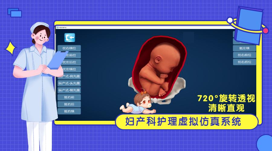 模拟胎儿臀位分娩,妇产科虚拟仿真教学软件