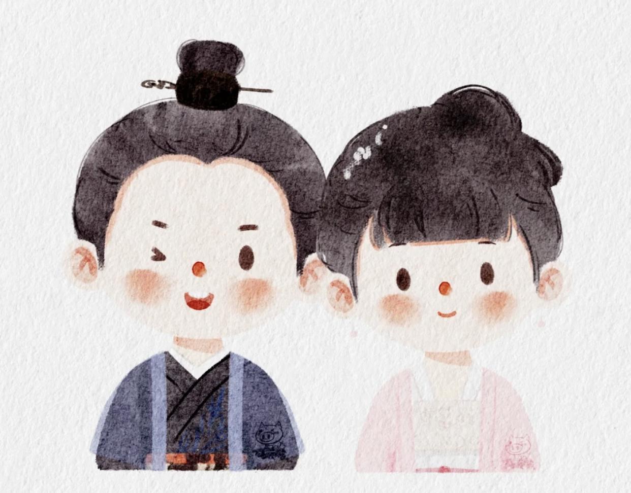 影视剧中的插画,影视剧里的人物插画