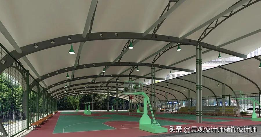 室内外篮球场设计案例效果图,室内篮球场设计视频