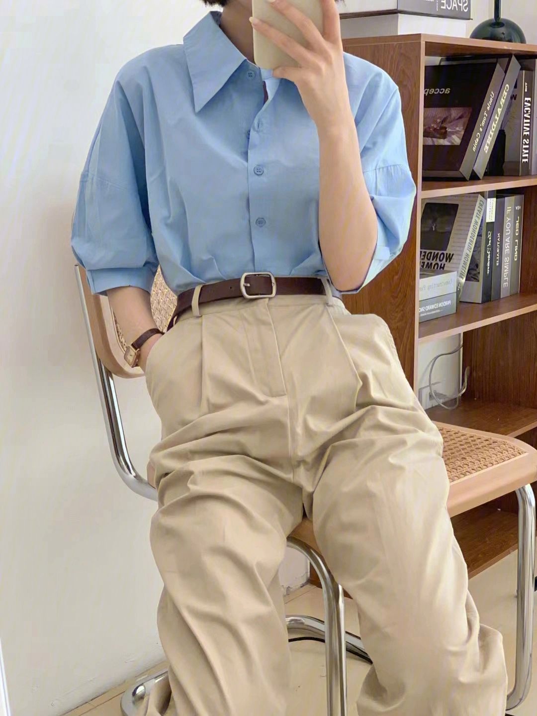衬衫这样穿时髦又高级回头率200,试试这些高级干练的衬衫穿搭
