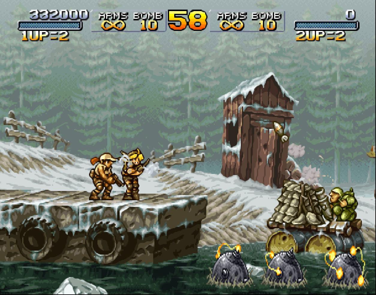 街机游戏一命通关怀旧经典,经典街机带两个保护球的飞机游戏