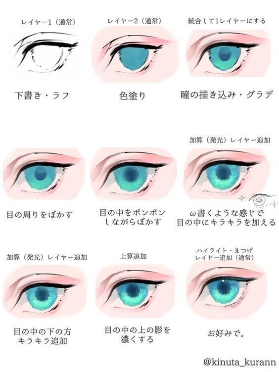 绘画素材|手绘眼睛各种练习素材参考​​​