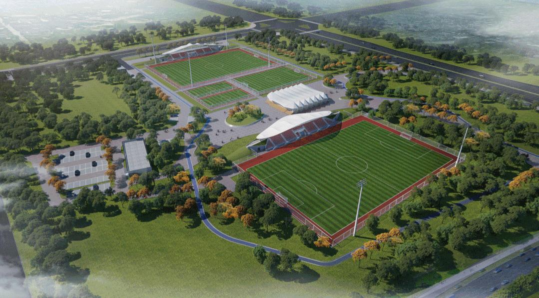 沣东足球中心周围规划2024,沣东公园足球场效果图