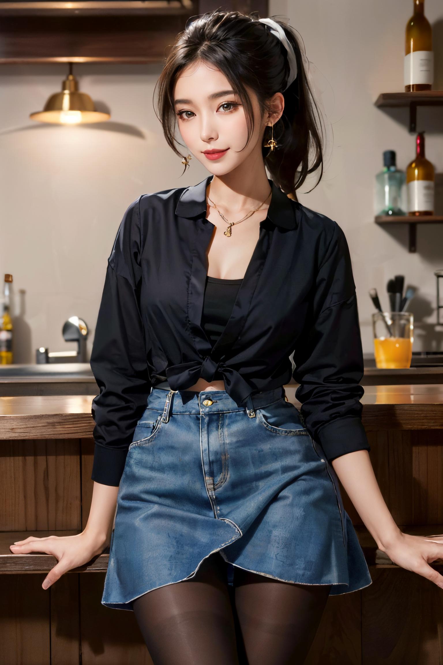 韩国黑吊带包臀裙,包臀裙韩国气质套装写真