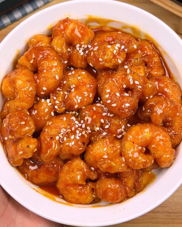 蒜蓉虾仁椒盐虾仁糖醋虾仁,糖醋浇汁虾仁的正确做法