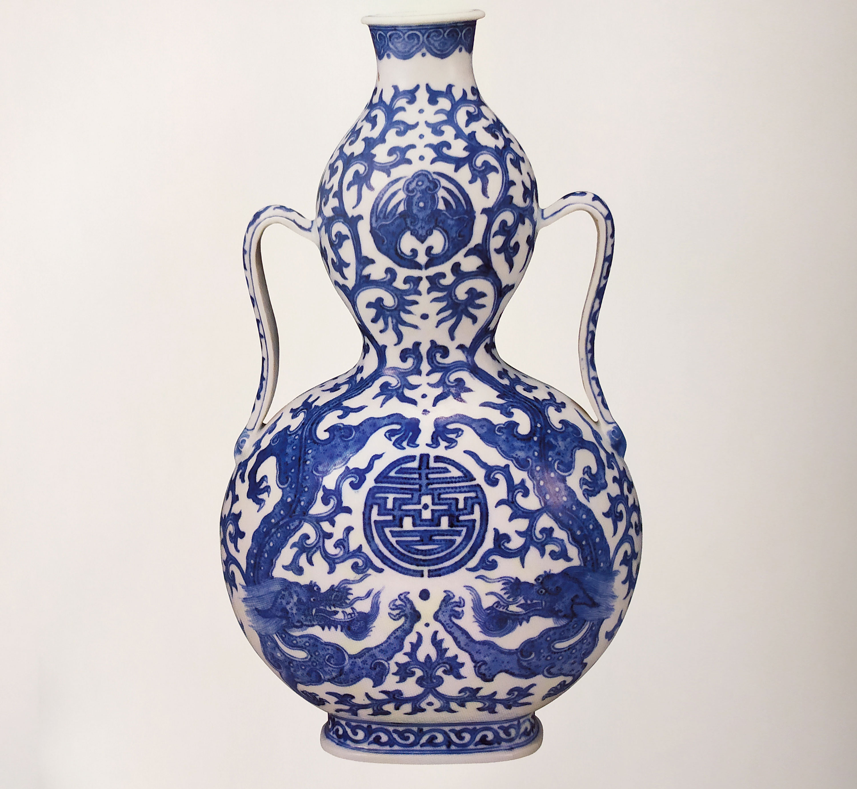 苏州博物馆瓷器,清代青花笔筒苏州博物馆