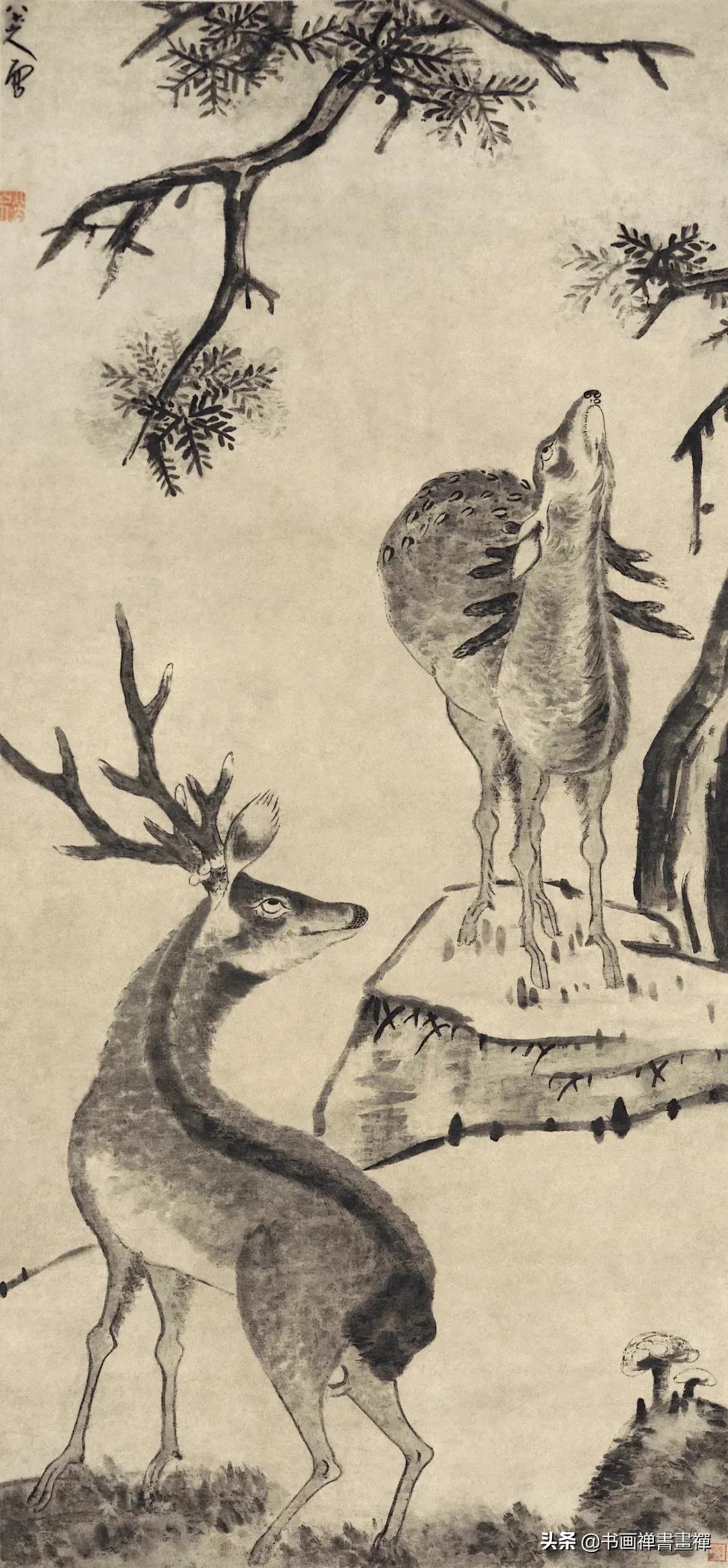 八大山人画山水画,八大山人作品欣赏国画